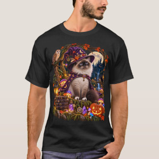 Cenizo – Mystic Wizard Cat Halloween Tシャツ