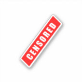 Censored, funny design シール (正面)