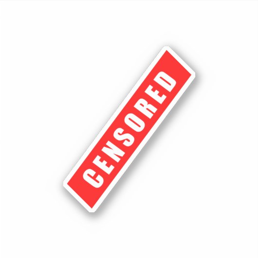 Censored, funny design シール (正面)