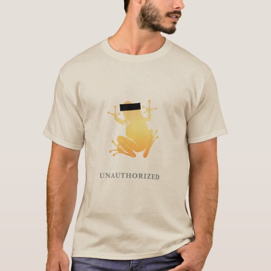 Censored Gold Frog Unauthorized Custom Text Tシャツ (正面)