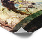 Centaur Warrior Fights Dragon ポスター (角)