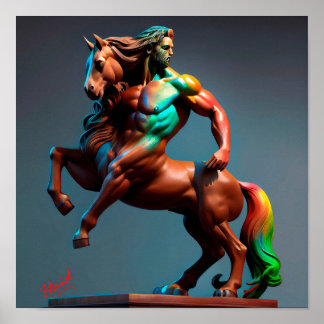 Centaur with colors - Gen AI ポスター