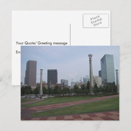 Centenial Olympic Park At Downtown Atlanta, Ga, ポストカード (正面/裏面)