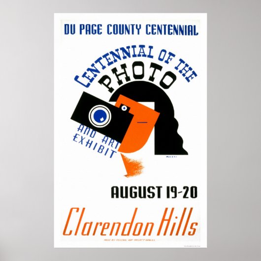 Centennial Art Photo 1939 WPA ポスター (正面)