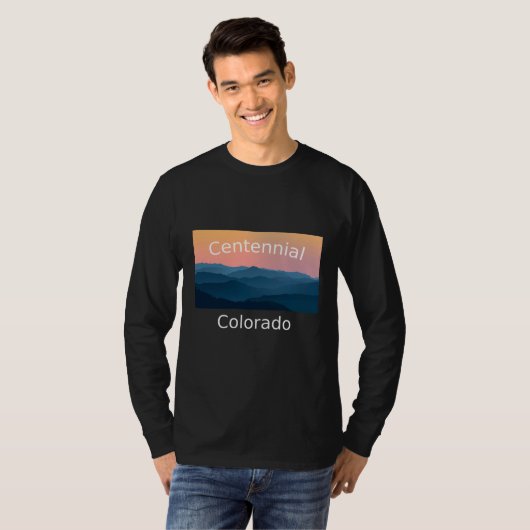Centennial Colorado Mountain sunset hometown Tシャツ (正面フル)