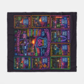 Centennial Mother Road Neon Stamp フリースブランケット (正面(横))