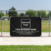 Center Aligned Business Brand on Black Rectangle 横断幕 (インサイチュ)