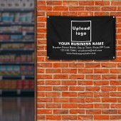 Center Aligned Business Brand on Black Rectangle 横断幕