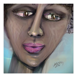 Center Held Modern Feminine Portrait  フォトプリント