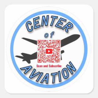 Center of Aviation Stickers - YouTubeチャンネル スクエアシール