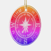 Center of the Universe in Wallace Idaho V2 セラミックオーナメント (右)