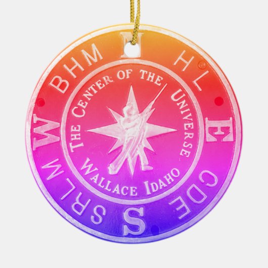 Center of the Universe in Wallace Idaho V2 セラミックオーナメント (正面)
