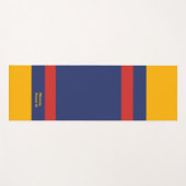 Center Stripes Horizontal Lines Blue Yellow Red ヨガマット (正面(横))