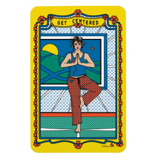 Centered_B_4x6冷蔵庫磁石を取得 マグネット (縦)