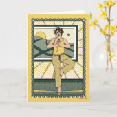 Centered_C_Greetingの取得 カード (黄色い花)