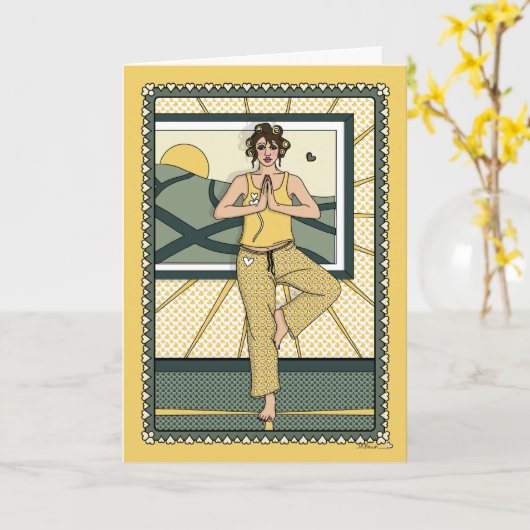 Centered_C_Greetingの取得 カード (黄色い花)