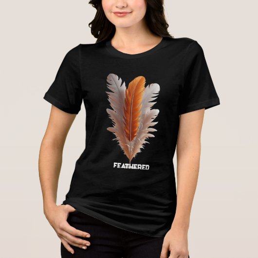 Centered Grace Feathered Balance Quiet Poise Still トライブレンドＴシャツ (正面)