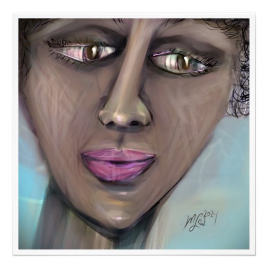 Centered Personality Portrait Modern Feminine フォトプリント (正面)