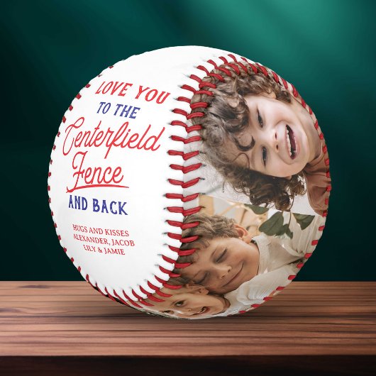 Centerfield Fence and Back 4 Photo Collage 野球ボール