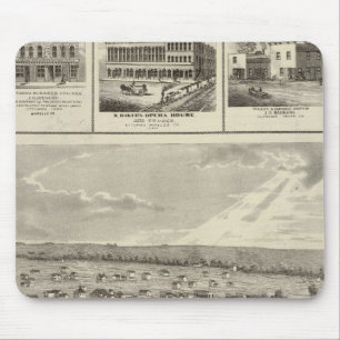 Centervilleの1875年のビジネスを担当するアイオワ州Cherokee マウスパッド