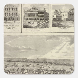 Centervilleの1875年Cherokee, Iowa スクエアシール