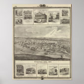 Centervilleの1875年Cherokee, Iowa ポスター (正面)