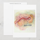 Centipede Greeting Card 招待状 (正面/裏面)