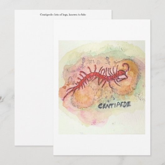 Centipede Greeting Card 招待状 (正面/裏面)