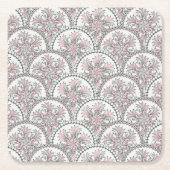 Centleのヴィンテージパターン スクエアペーパーコースター (正面)