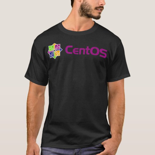 CentOsのLinu愛好家とtaglineオープンソースOs Tシャツ (正面)