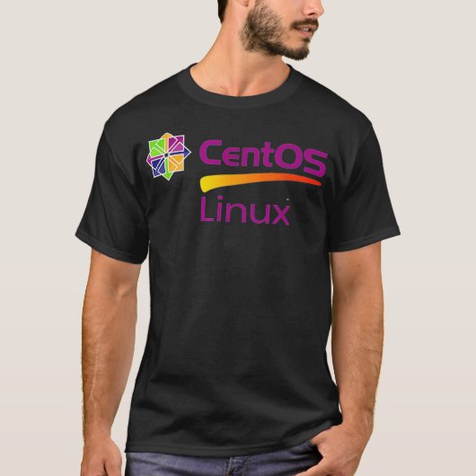 CentOsのLinu愛好家とtaglineオープンソースOs Tシャツ (正面)