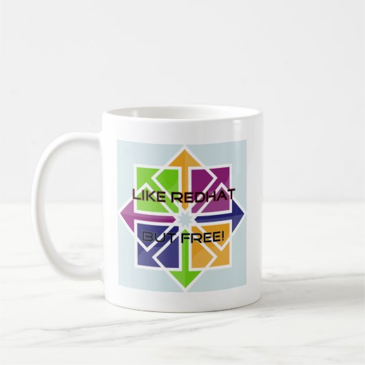 CentOS - RedHatのように…、しかし放して下さい! コーヒーマグカップ (左)