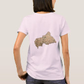 Centrafriqueの旗 + 地図 + 文字のTシャツ Tシャツ (裏面)