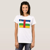 Centrafriqueの旗Xの地図のTシャツ Tシャツ (正面フル)