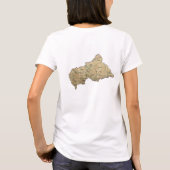Centrafriqueの旗Xの地図のTシャツ Tシャツ (裏面)