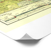 " Central America/カリブの: 1922年詳細地図… ポスター (角)