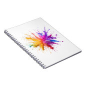 Central Burst of Vibrant Colorful Powders ノートブック (右側)