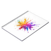 Central Burst of Vibrant Colorful Powders ノートブック (左側)