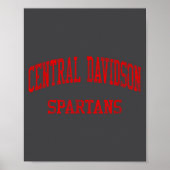 Central Davidson High School Hs Lexington Nc Vinta ポスター (正面)