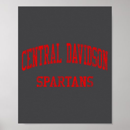Central Davidson High School Hs Lexington Nc Vinta ポスター (正面)
