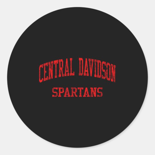 Central Davidson High School Hs Lexington Nc Vinta ラウンドシール (正面)