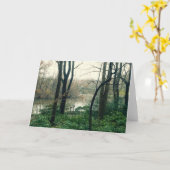 central Park湖の挨拶状 カード (黄色い花)