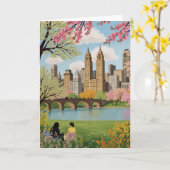 Central Park New York City カード (黄色い花)