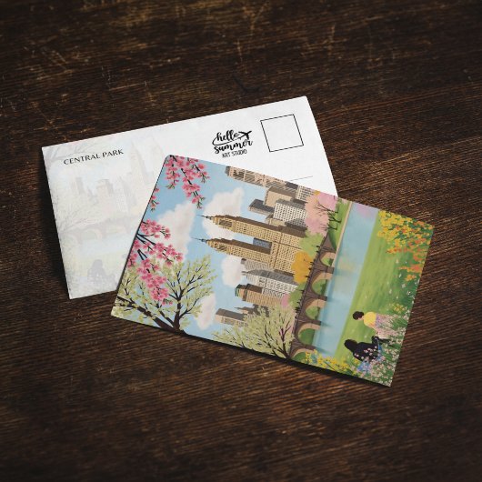 Central Park New York City Postcard 招待状