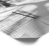 Central Park Snowfall B&W ポスター (角)