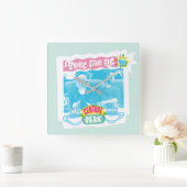 Central Perk Neon Graphicで会う スクエア壁時計 (ホーム)