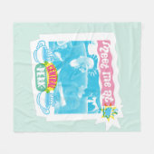 Central Perk Neon Graphicで会う フリースブランケット (正面(横))