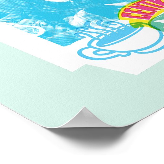 Central Perk Neon Graphicで会う ポスター (角)