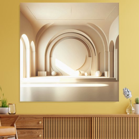 Central Sphere Composition キャンバスプリント (インサイチュ (リビング))