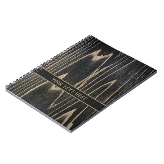 Centuries-Old Wood Grain - Personalizable ノートブック (左側)